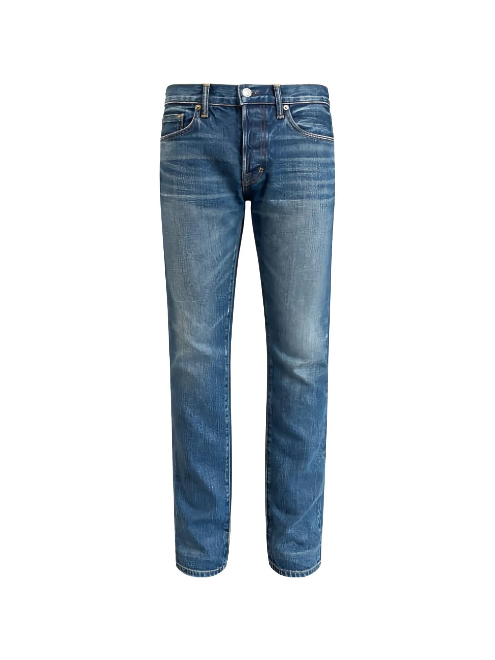 TOM FORD logo-patch straight jeans - Blu