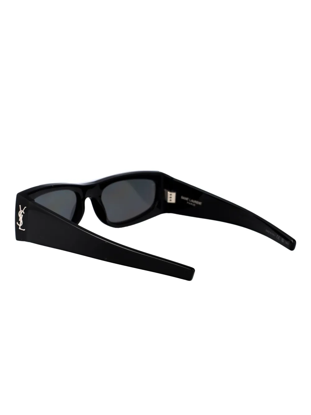 Saint Laurent Eyewear Zonnebril met rechthoekig montuur Zwart