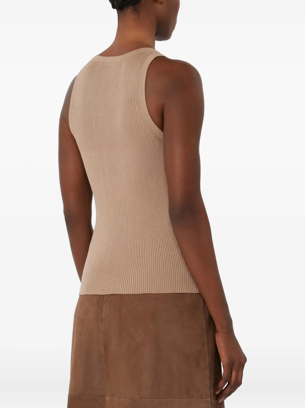 'S Max Mara Amburgo ribgebreide tanktop Beige