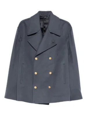 Prada Pre-Owned 1990s button-fastening Coat | Blue | FARFETCH ID