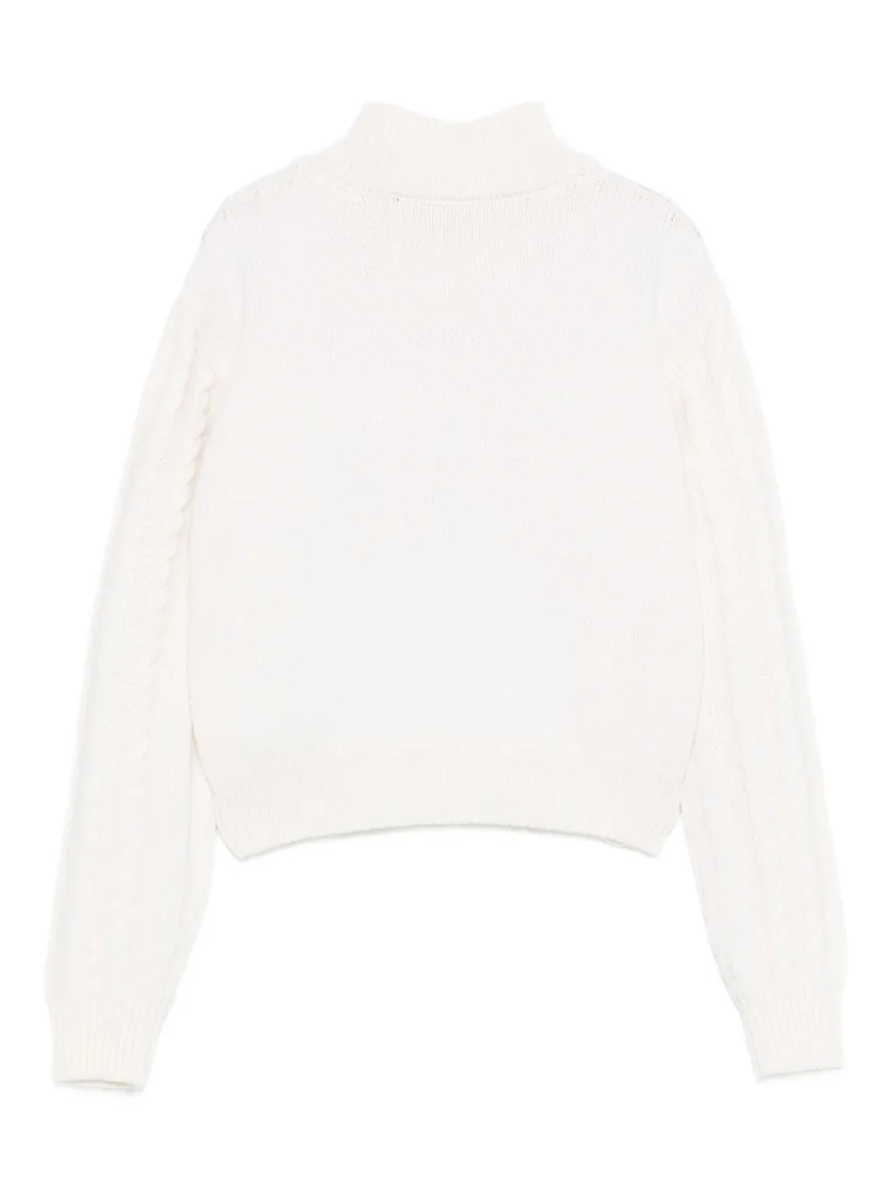 Elisabetta Franchi La Mia Bambina cable-knit logo-detail sweater | Girls Jumpers & Knitwear | Image 2