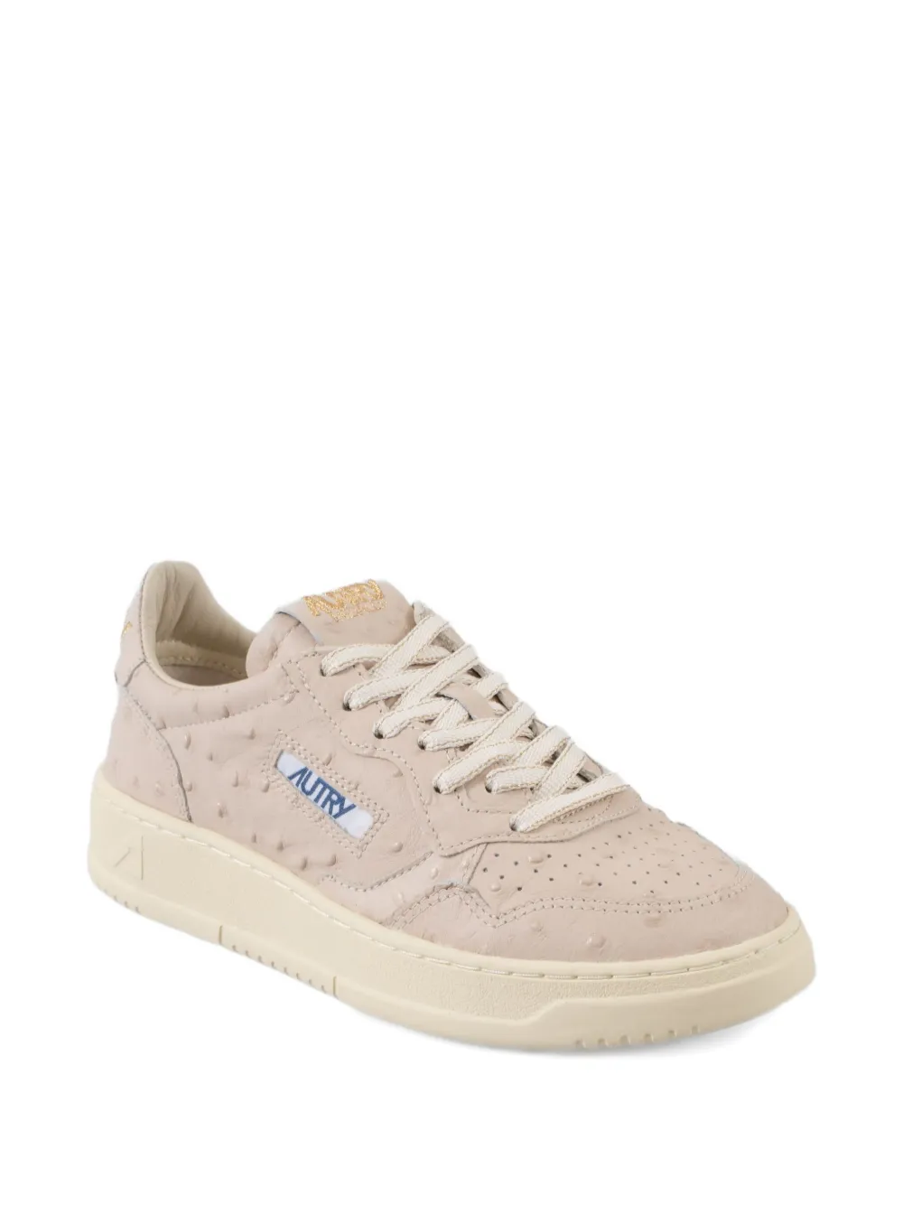 Autry Medalist Low Sneakers In Wood Ash Leather In Neutral