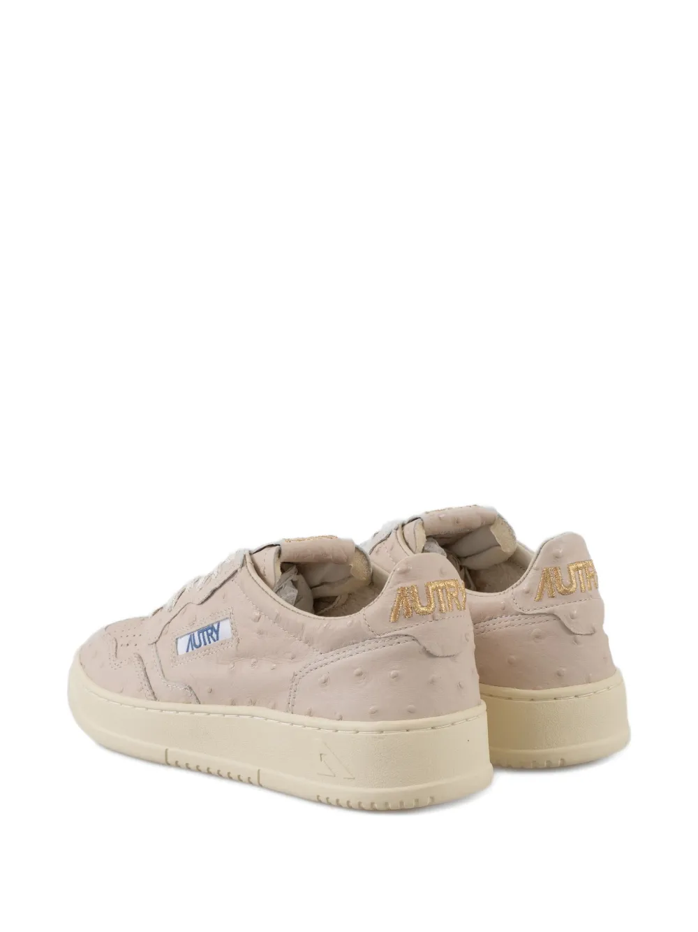 Autry Medalist Low Sneakers In Wood Ash Leather In Neutral