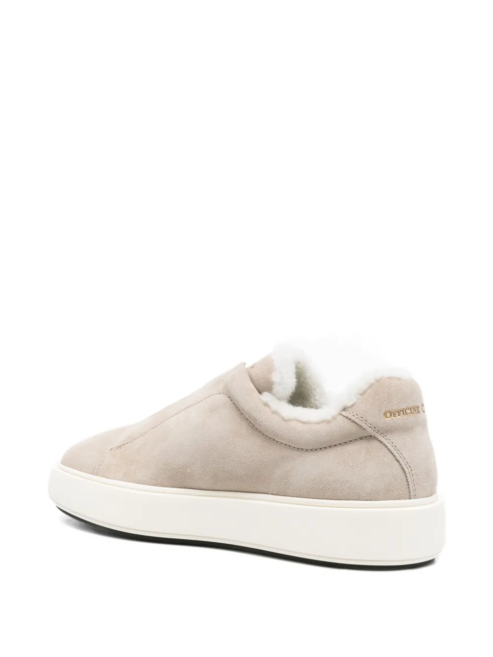 Officine Creative Slip-on Shearling Sneakers In Neutral