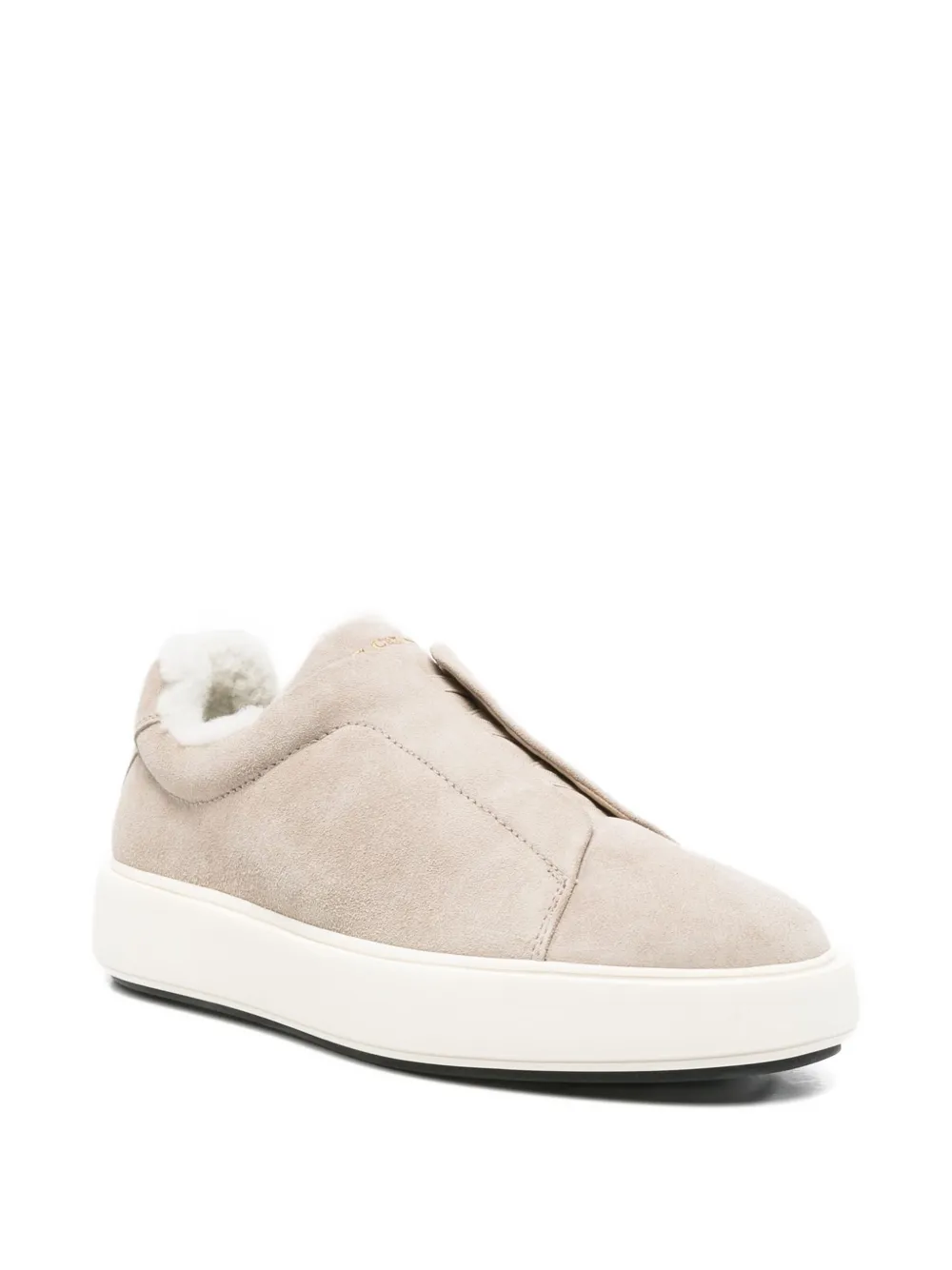 Officine Creative Slip-on Shearling Sneakers In Neutral