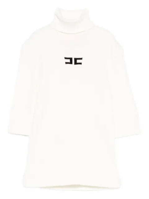 Elisabetta Franchi La Mia Bambina embroidered-logo turtleneck top