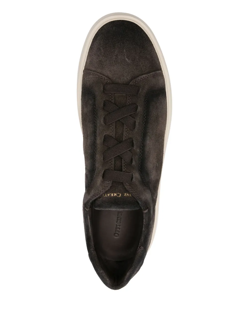 Officine Creative suede lace-up sneakers Brown