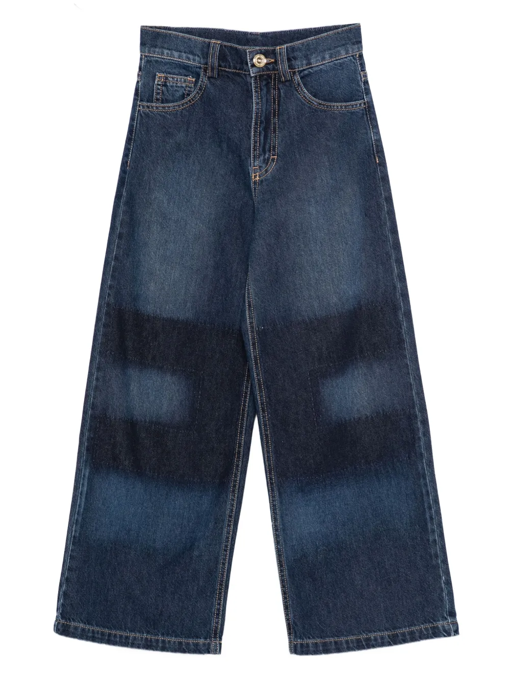 Elisabetta Franchi La Mia Bambina logo-print jeans | Blue | Image 1