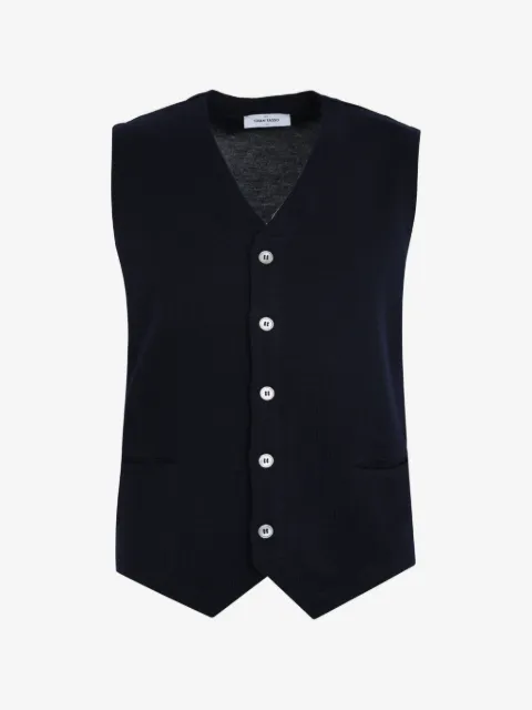 Gran Sasso  vest med knapper og V-hals