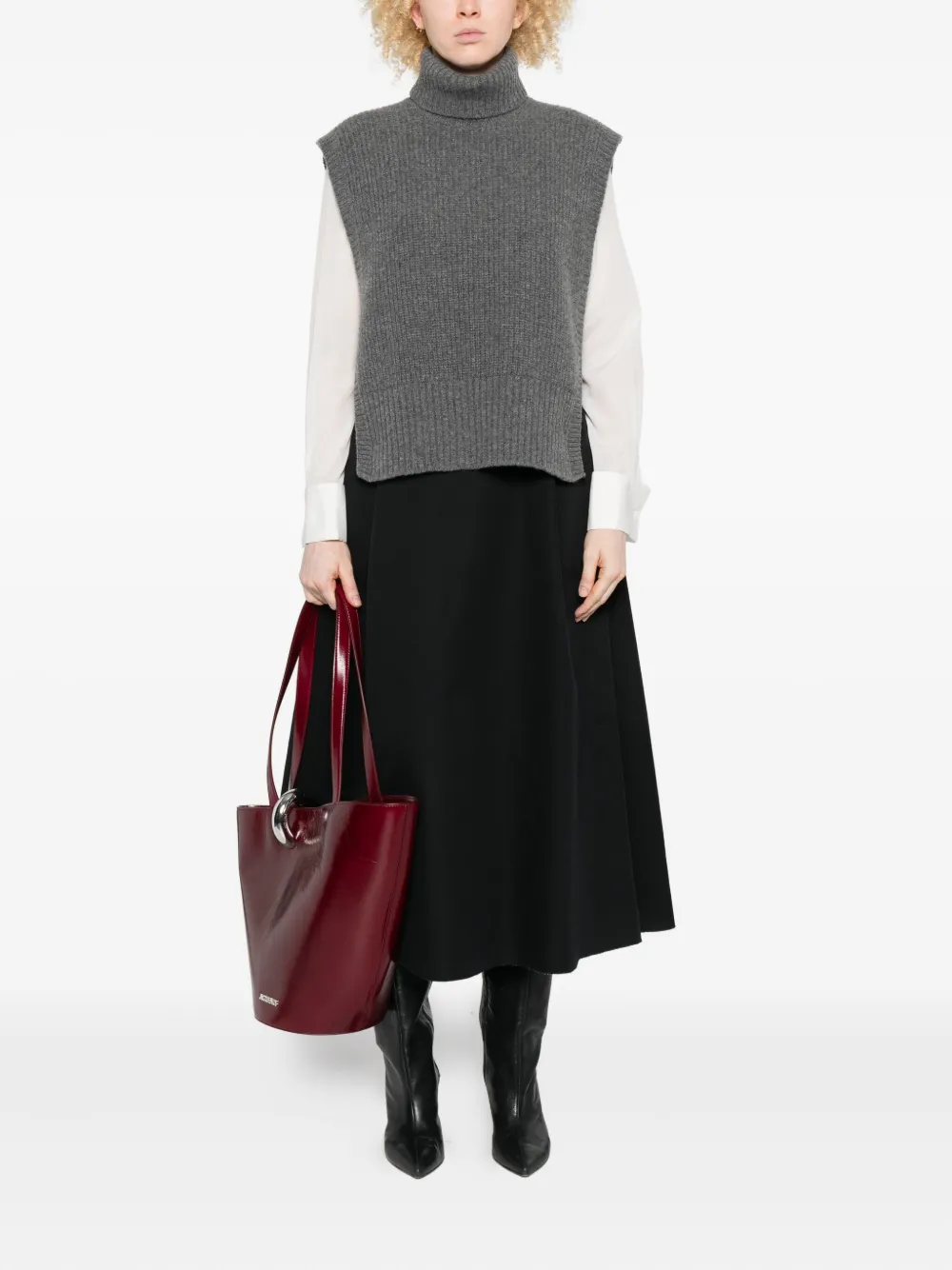 DAVANTINO turtleneck sleeveless wool sweater | Vests & Tank Tops | Image 2