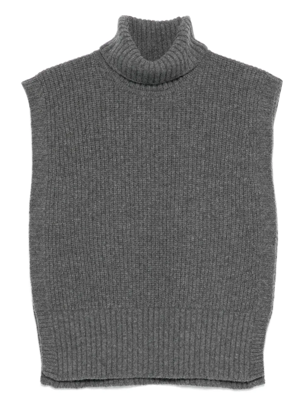 DAVANTINO turtleneck sleeveless wool sweater | Grey | Image 1