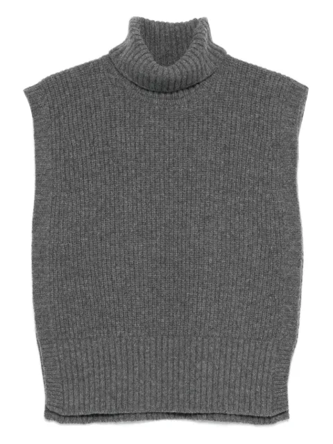 DAVANTINO turtleneck sleeveless wool sweater
