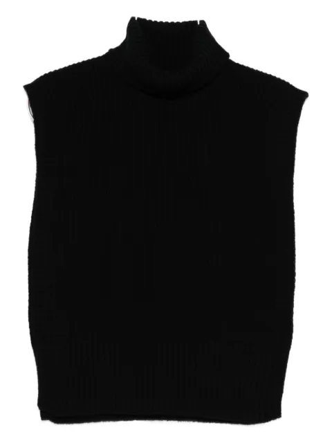 DAVANTINO turtleneck sleeveless wool sweater