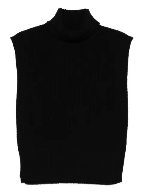 DAVANTINO turtleneck sleeveless wool sweater