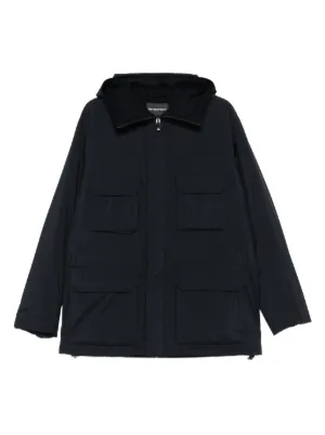 Moschino Hooded Toggle Coat | Blue | FARFETCH