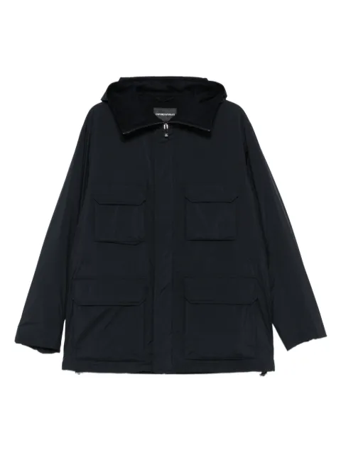 Emporio Armani hooded multi-pocket coat