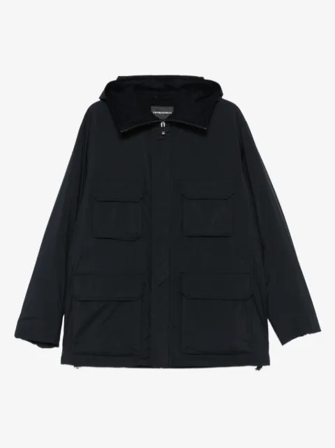 Emporio Armani hooded multi-pocket coat