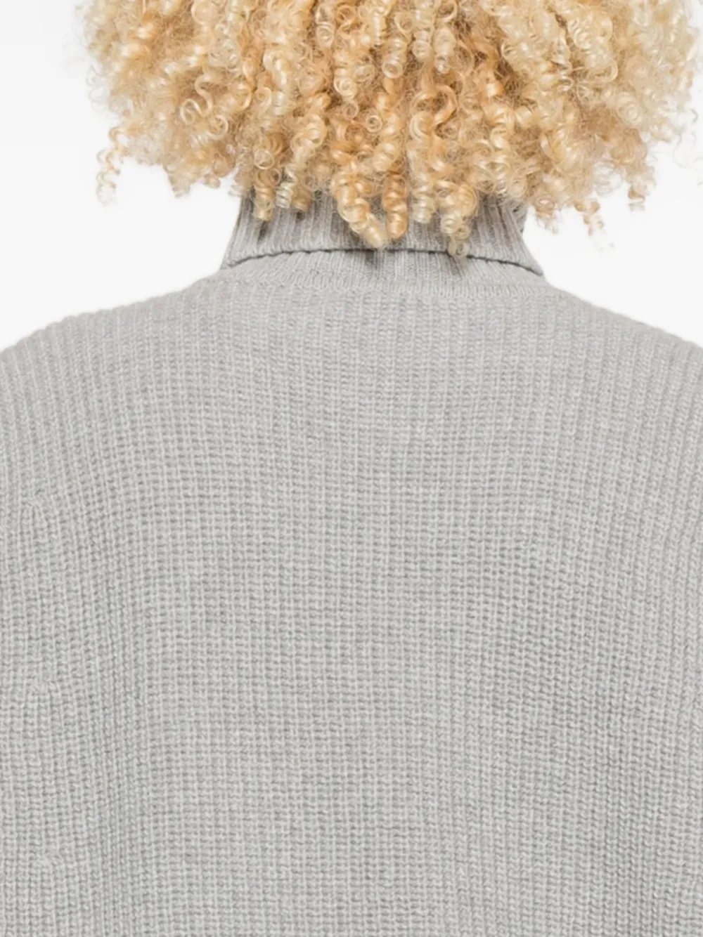 Davantino Turtleneck Sleeveless Sweater In Gray