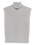DAVANTINO turtleneck sleeveless sweater - Grey