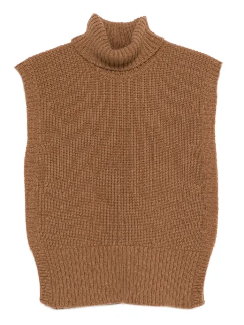 DAVANTINO turtleneck sleeveless wool sweater