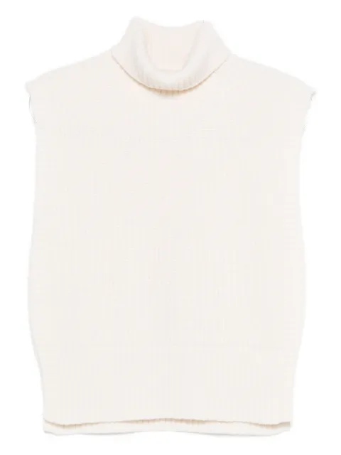 DAVANTINO turtleneck sleeveless wool sweater