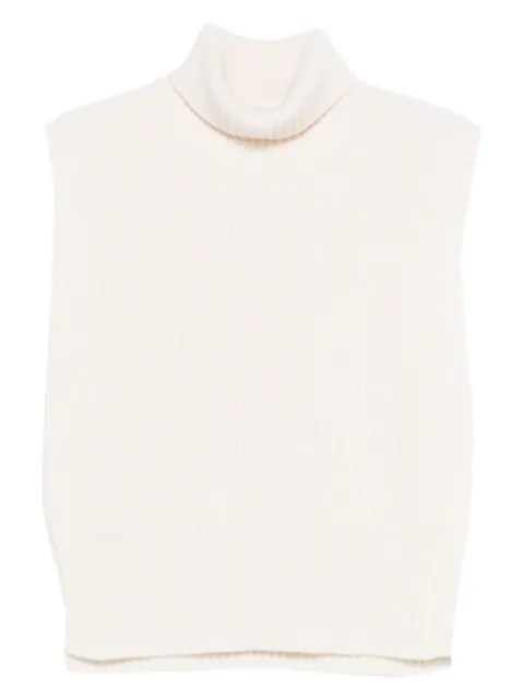 DAVANTINO turtleneck sleeveless wool sweater