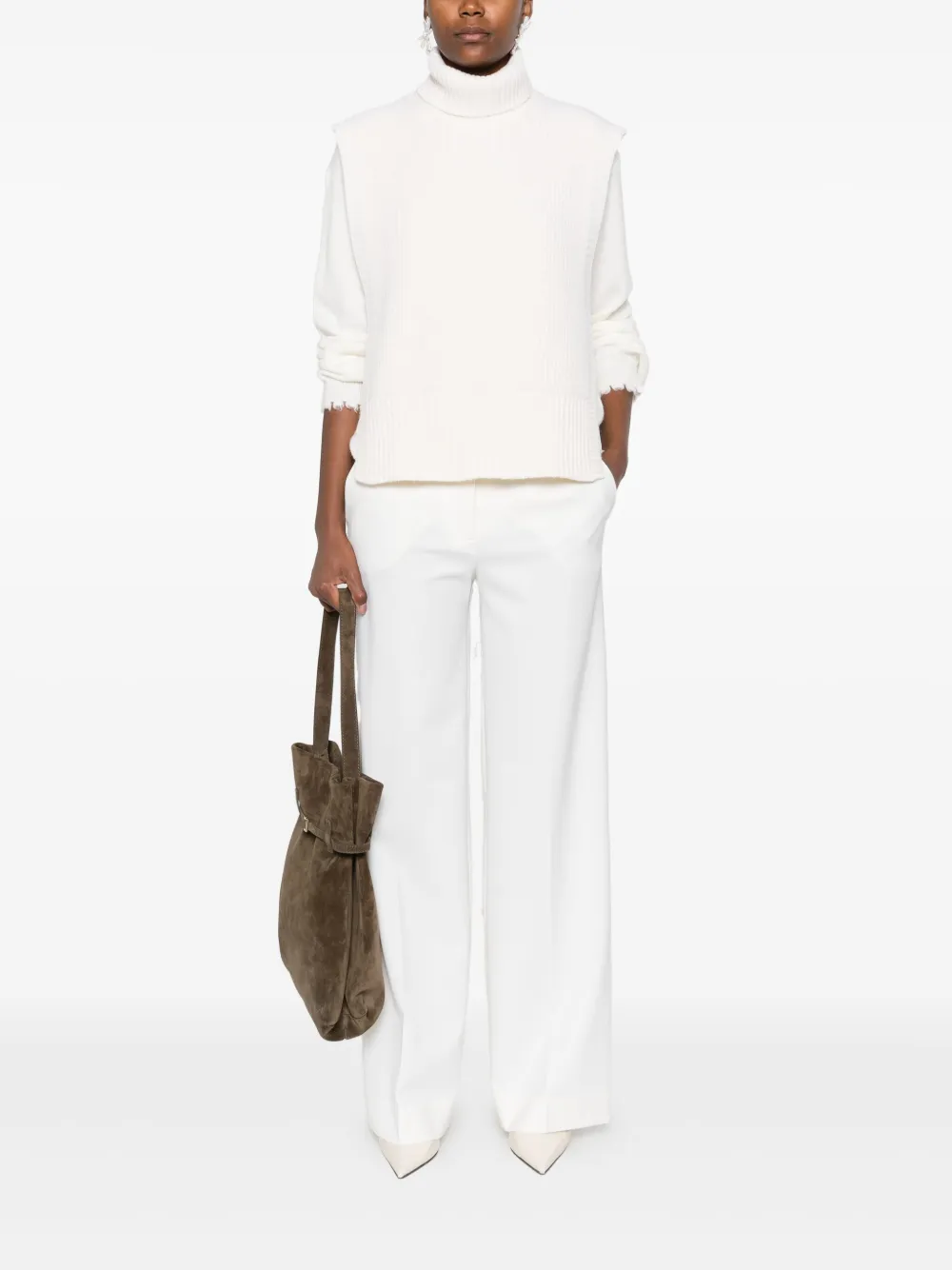 DAVANTINO turtleneck sleeveless wool sweater | Vests & Tank Tops | Image 2
