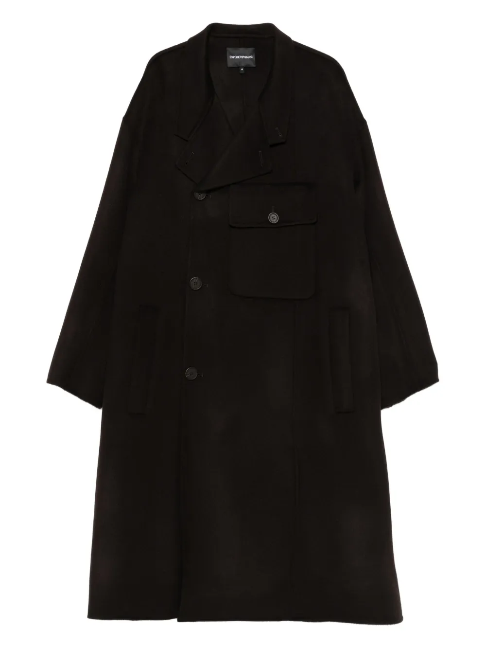 Emporio Armani patch-pocket button coat | Brown | Image 1