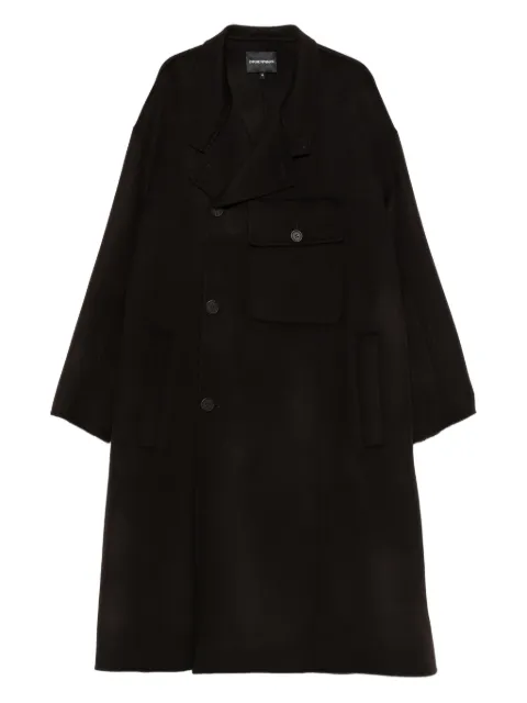 Emporio Armani patch-pocket button coat