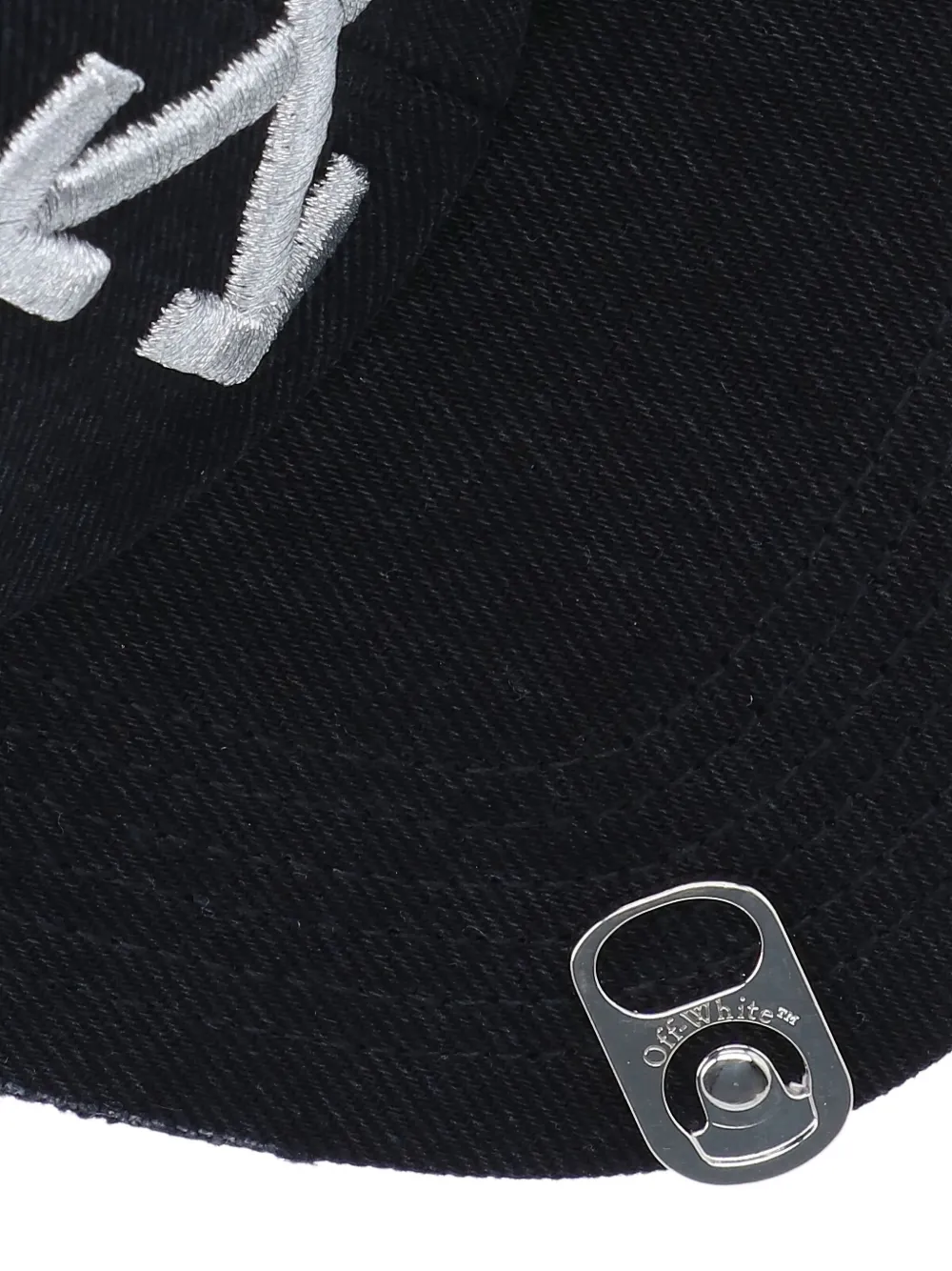 Off-white Curved Visor Baseball Cap In Black Cotton In Black