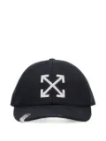 Off-White logo baseball cap hat - Black
