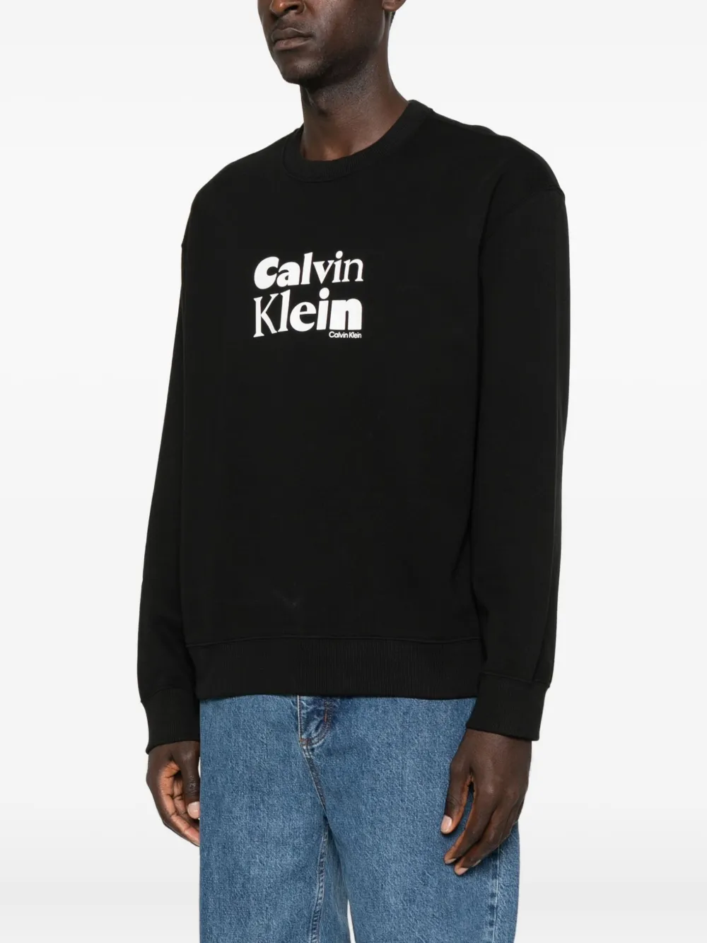 Calvin Klein Sweater met logoprint Zwart