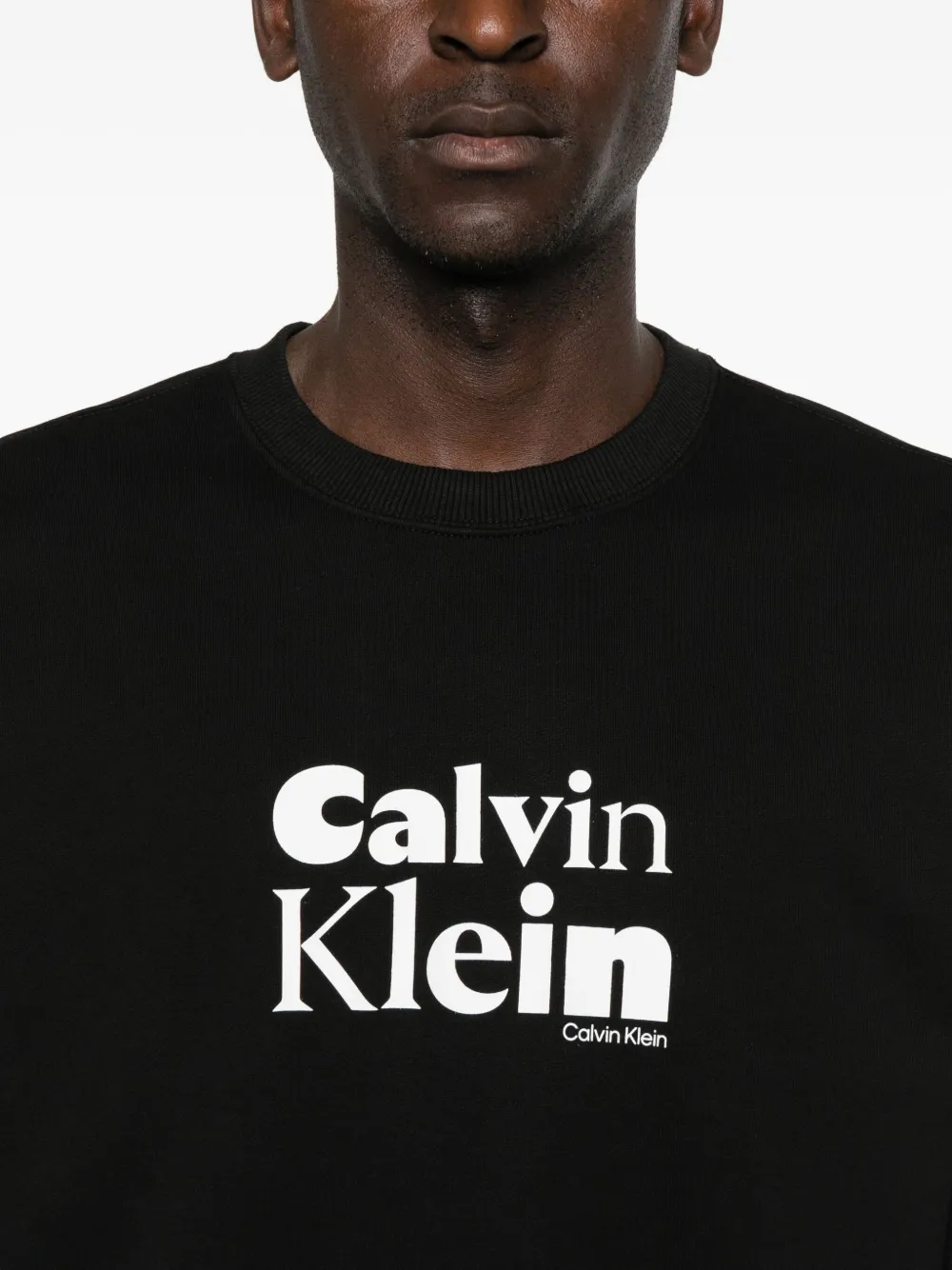 Calvin Klein Sweater met logoprint Zwart