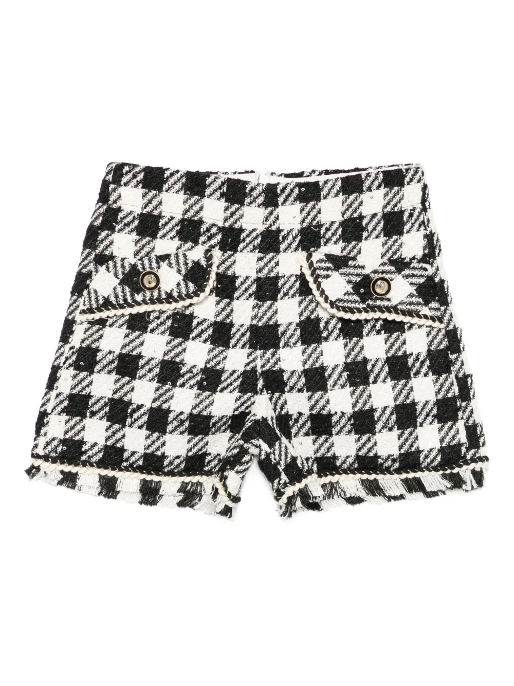 Abel & Lula gingham-check shorts | Black | Image 1