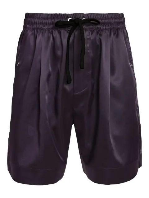 À La Garçonne Short de cetim com pregas