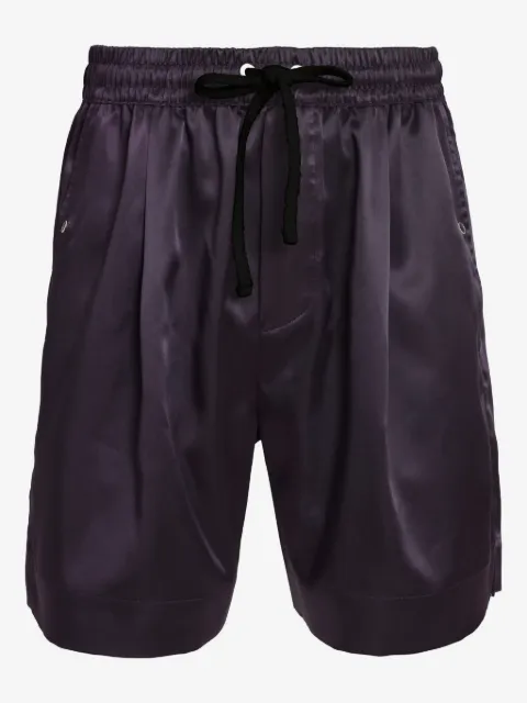 À La Garçonne Short de cetim com pregas
