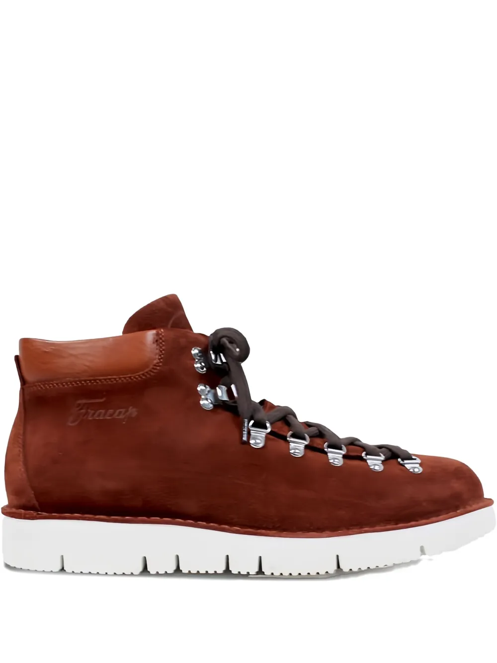 Fracap suede lace-up hiking boots Brown