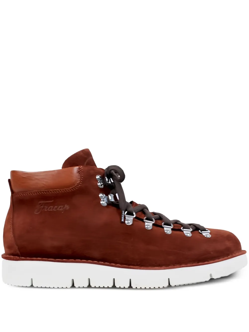 Fracap suede lace-up hiking boots Brown