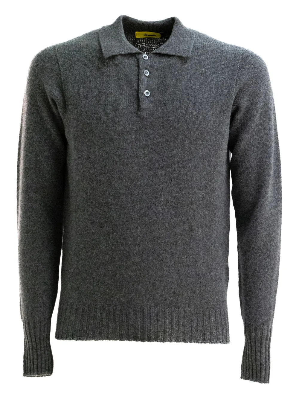Drumohr ボタン ウールポロシャツ - 670 GREY Drumohr ボタン ウールポロシャツ - 670 GREY