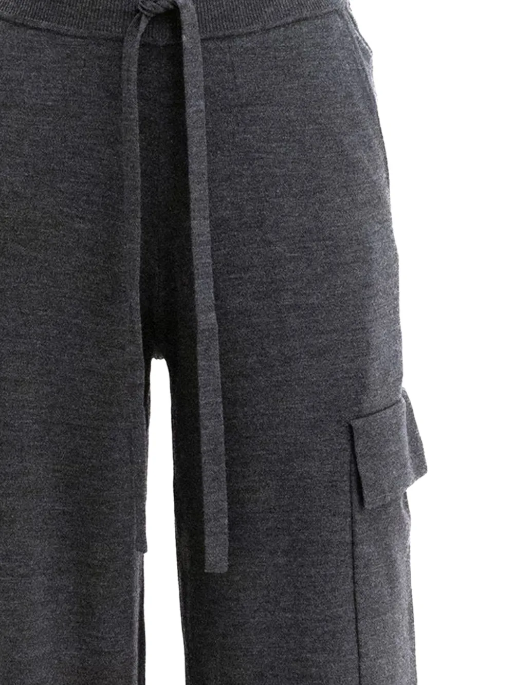 P.A.R.O.S.H. Broek met cargo zak en trekkoord - Grijs