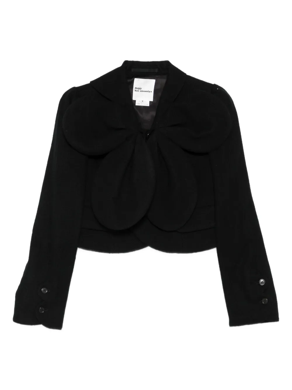 Noir Kei Ninomiya wool cropped jacket | Black | Image 1