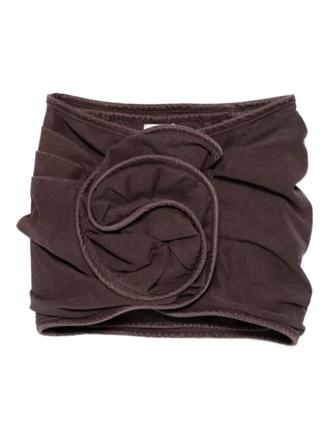 Magda Butrym rose-shaped ruffled mini fitted skirt