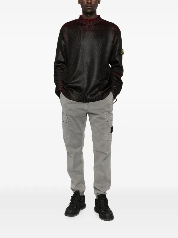 STONE  ブラック クルーネックセーター　スウェット Stone Island モックネック セーター | ブラック | FARFETCH JP