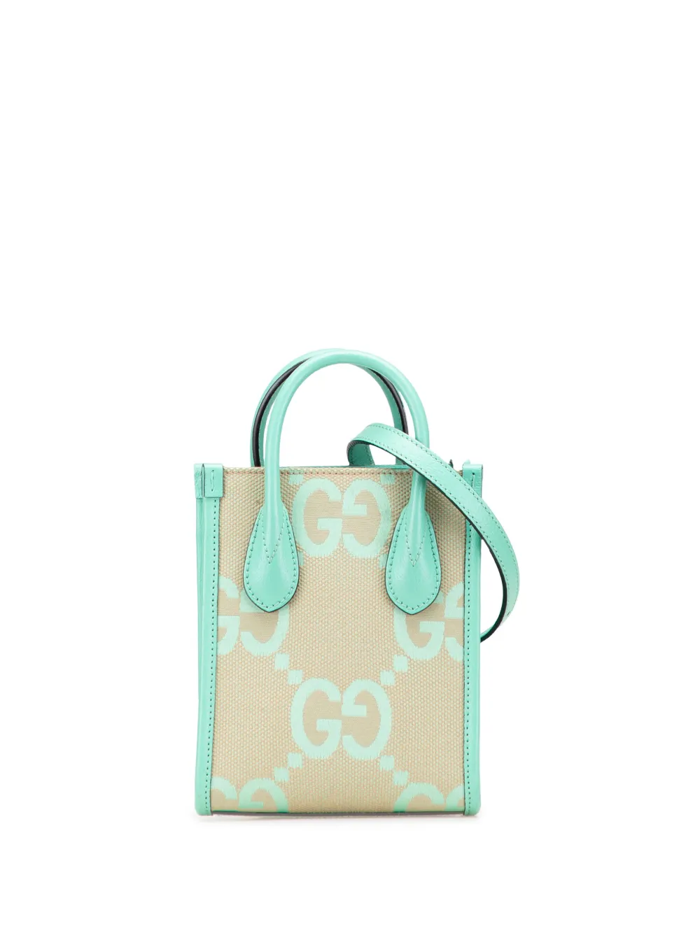 Pre-owned Gucci 2016-2025 Mini Jumbo Gg Canvas Interlocking G Satchel In Brown