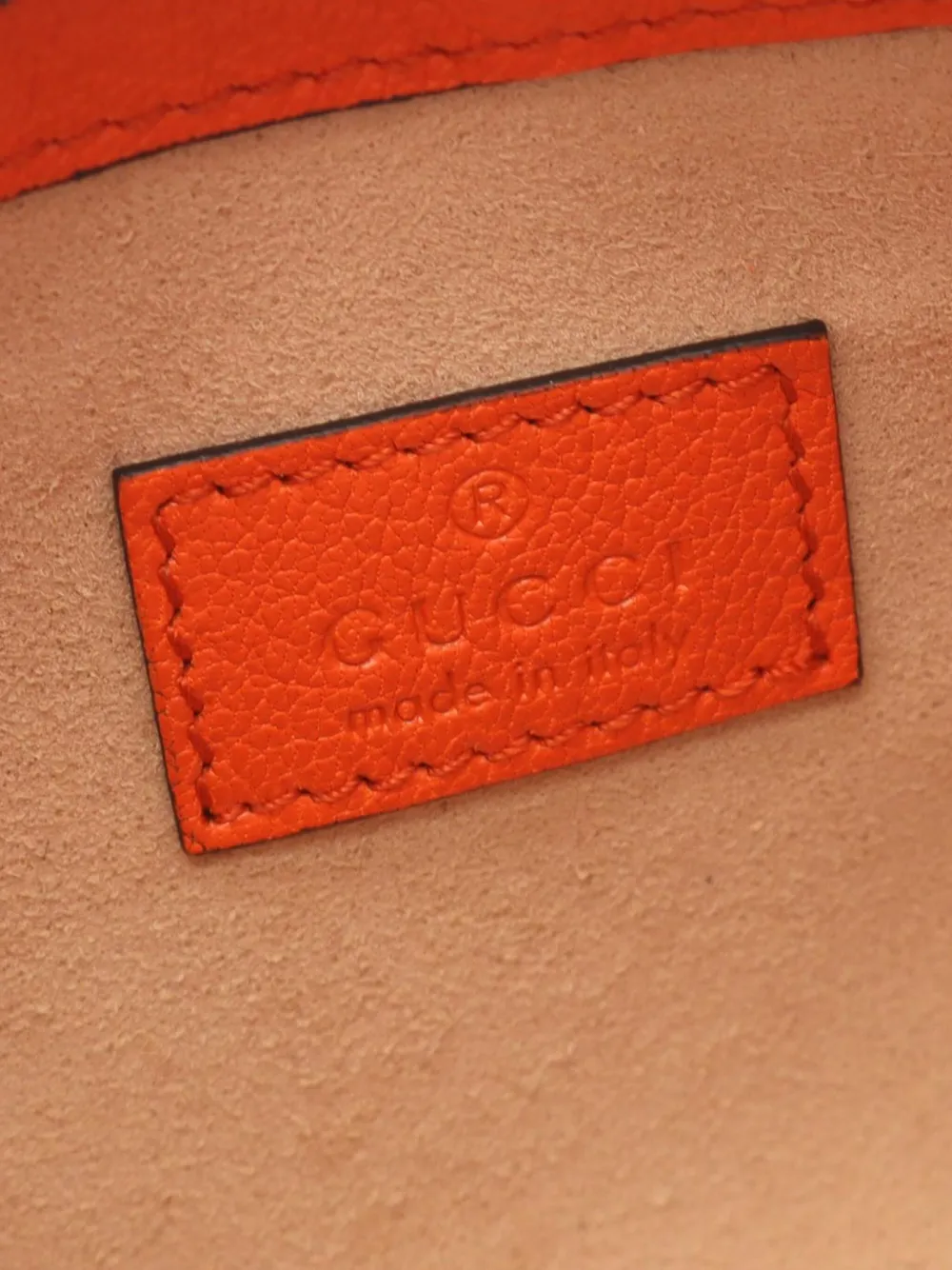 Pre-owned Gucci 2016-2025 Mini Leather Aphrodite Shoulder Bag In Orange