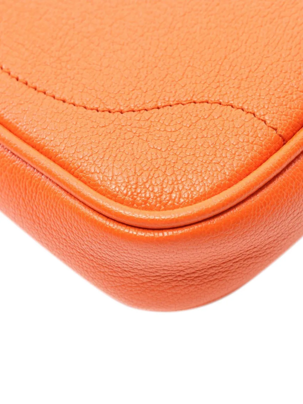Pre-owned Gucci 2016-2025 Mini Leather Aphrodite Shoulder Bag In Orange