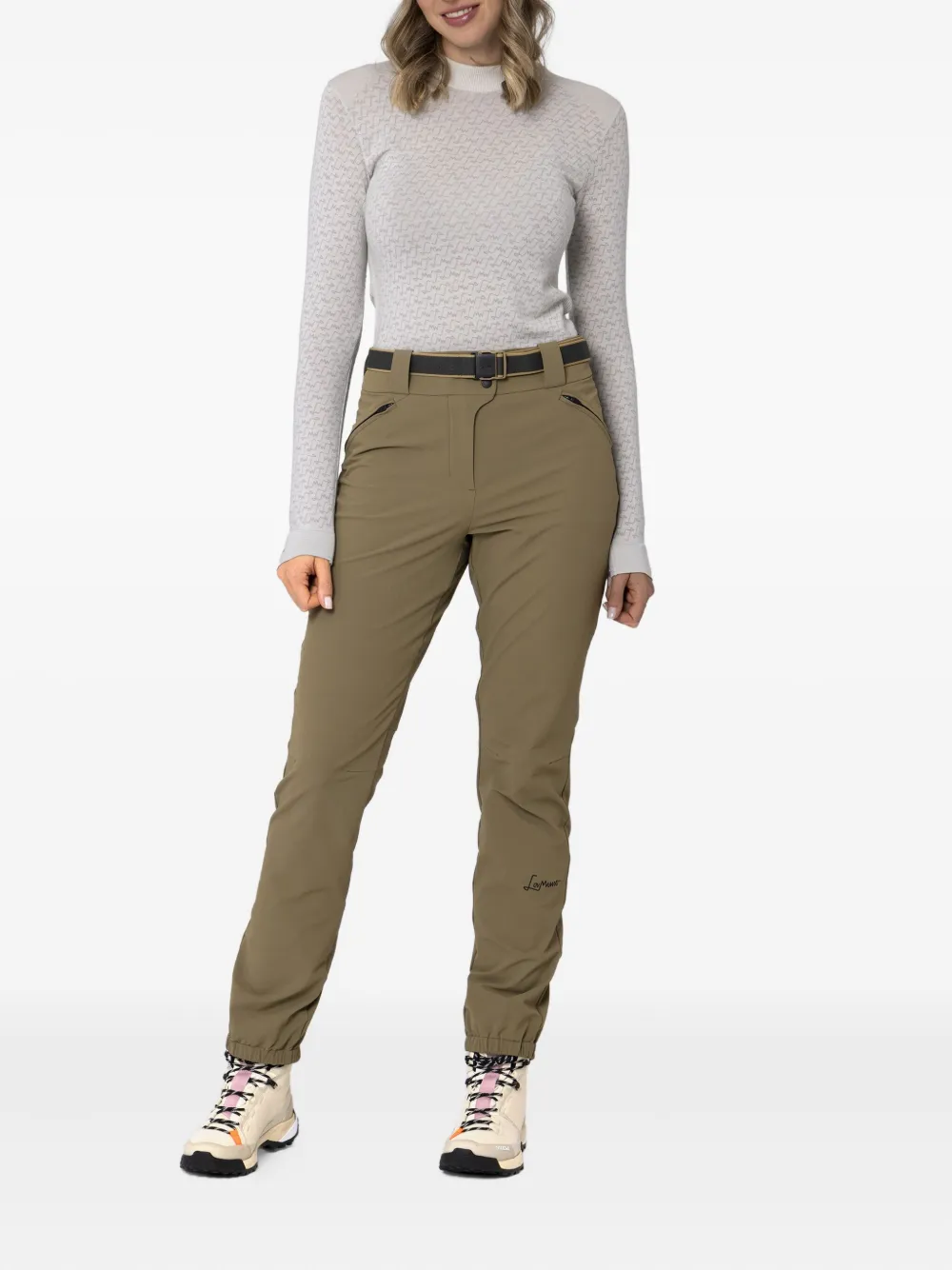 LAMUNT Serena zip-cuffed trousers - Groen