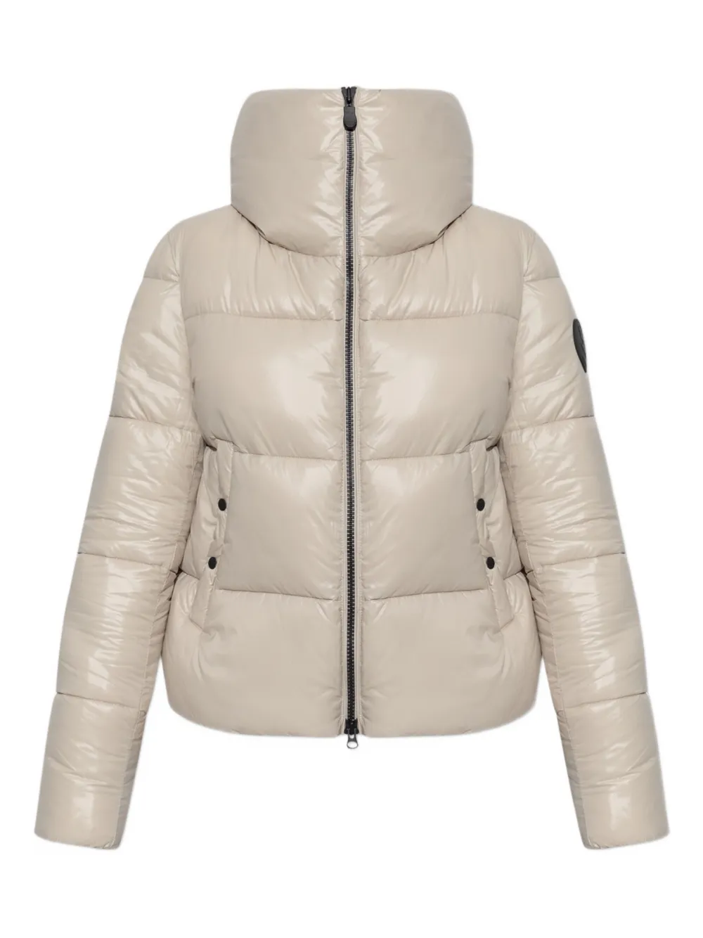 Save The Duck Isla High-neck Quilted Jacket In Neutral