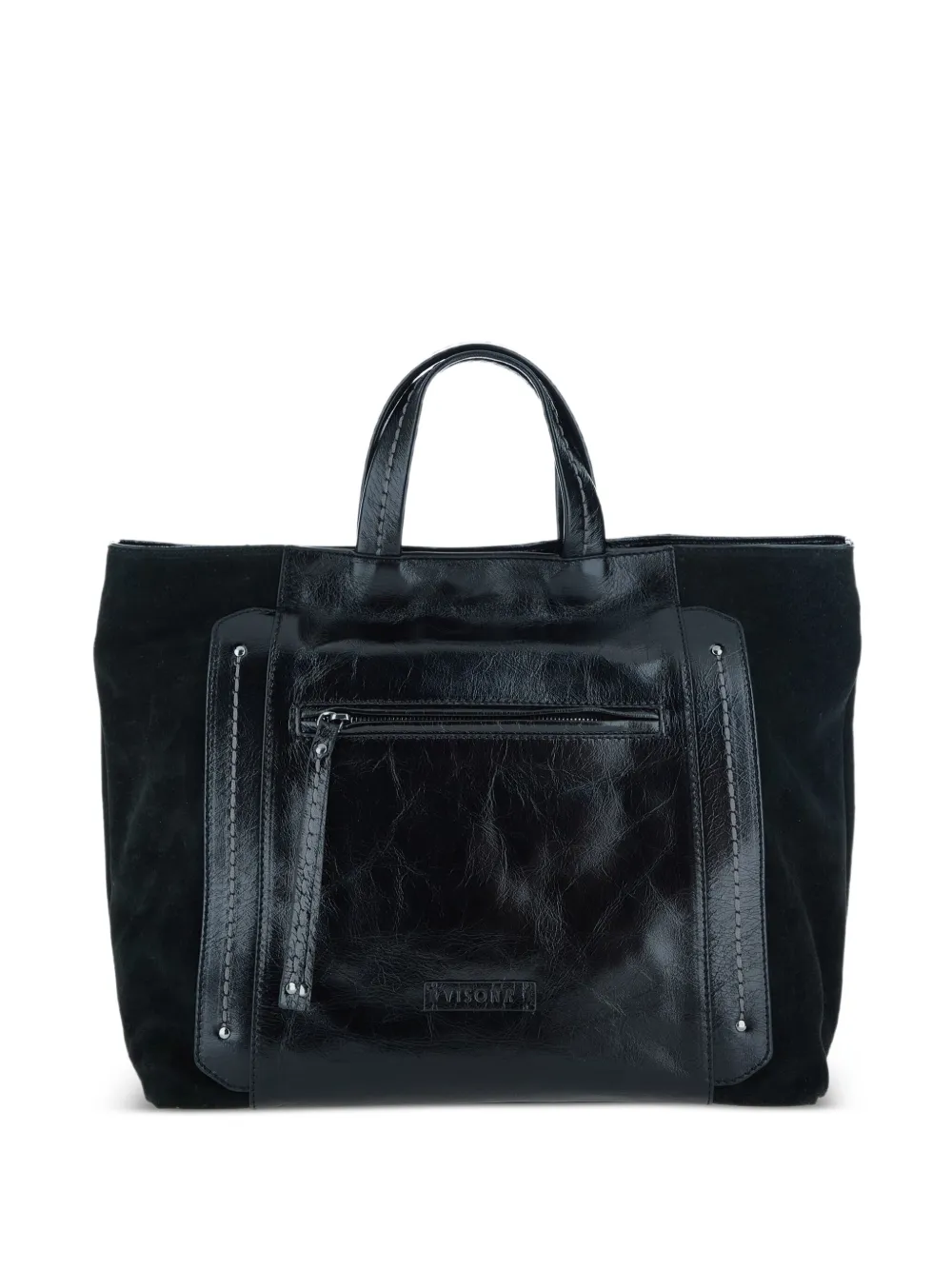 VISONA` leather tote bag | Black | Image 1