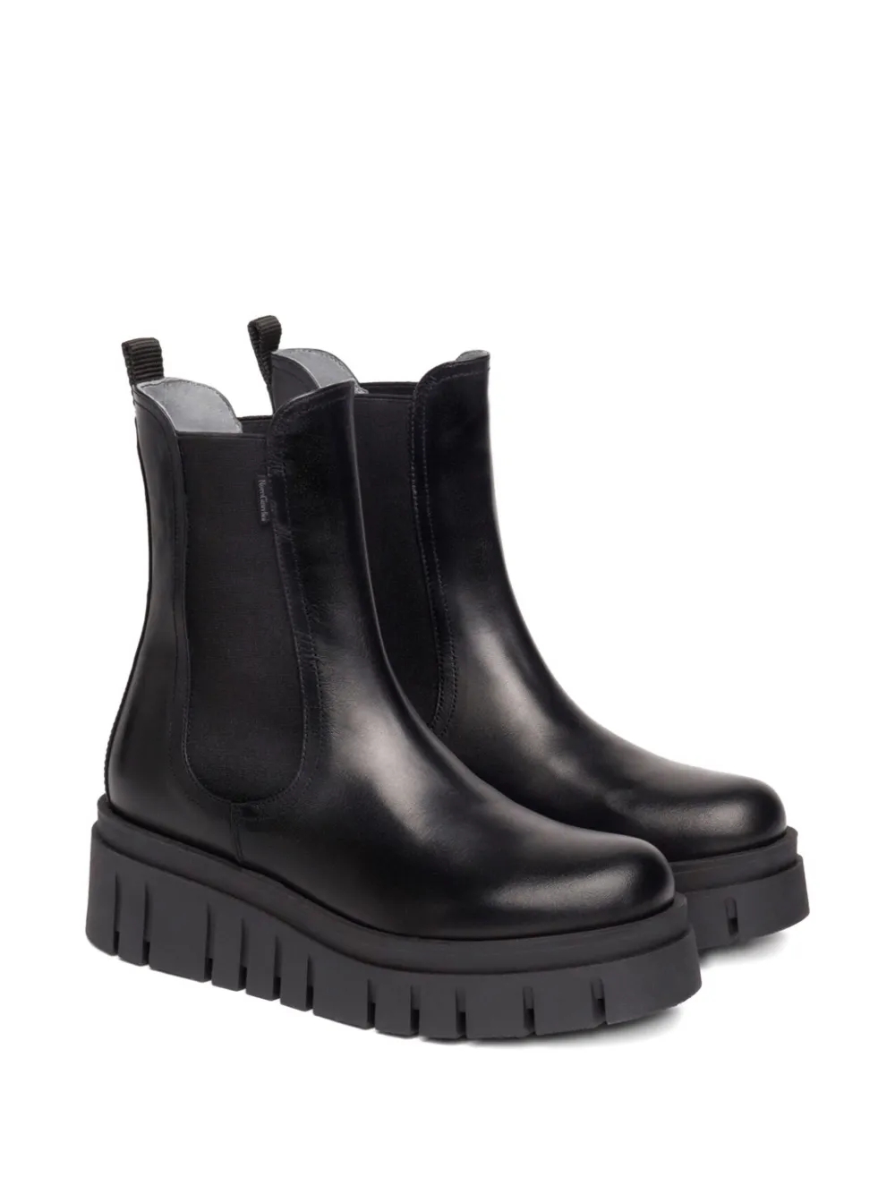 NERO GIARDINI 55mm elastic-panelled platform boots Black